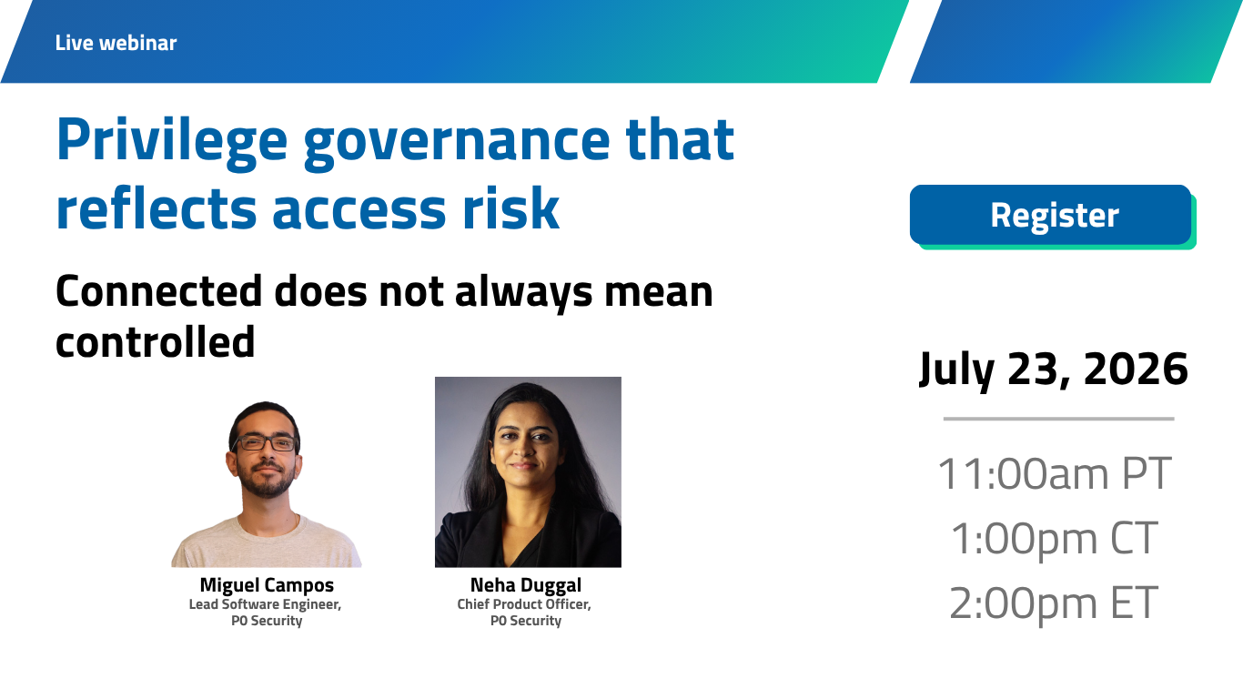 Privilege governance that reflects access risk webinar title